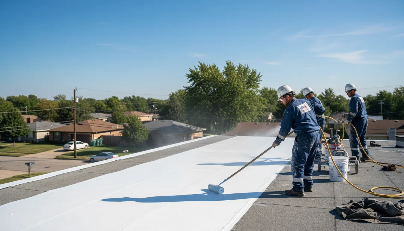 Commercial roof coating in London Mills, IL near me